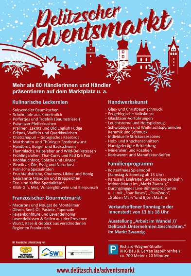 Angebote beim Delitzscher Adventsmarkt 2024 © Stadt Delitzsch