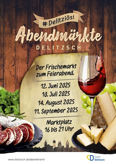 Delitziöse Abendmärkte 2025 © Stadt Delitzsch