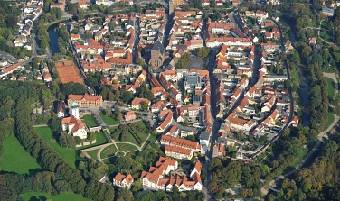 Luftbild der Delitzscher Altstadt