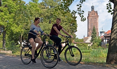 Radfahren auf der Wallgraben-Promenade